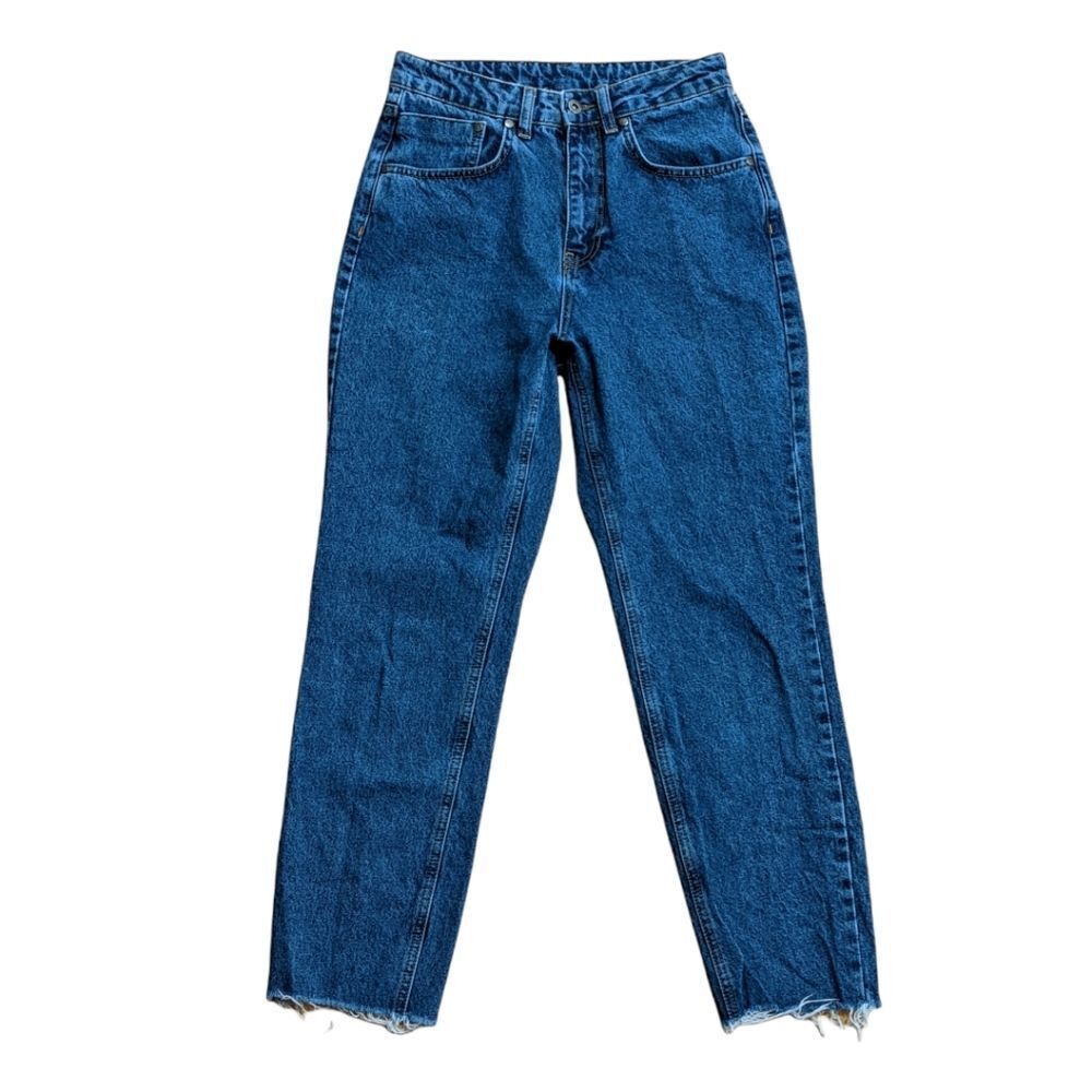 Vintage Ragged Jeans Women's 100% Cotton 5 Pocket Style Classic Fit Jean Size 28